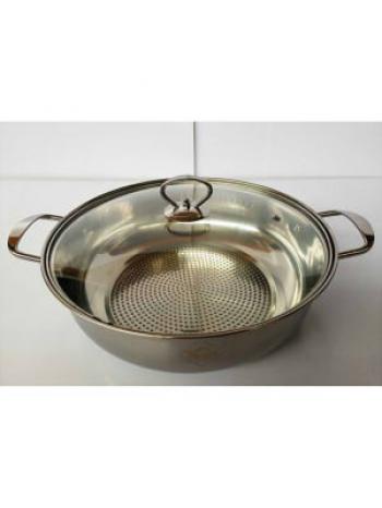 Nồi lẩu-bát lẩu inox 2 đáy chống cháy phi 30