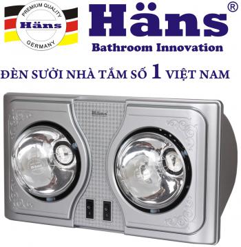 Đèn sưởi nhà tắm Hans H2B 2 bóng