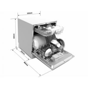 Máy rửa bát compact mini Rosieres RDCP8S-04 (8 bộ)