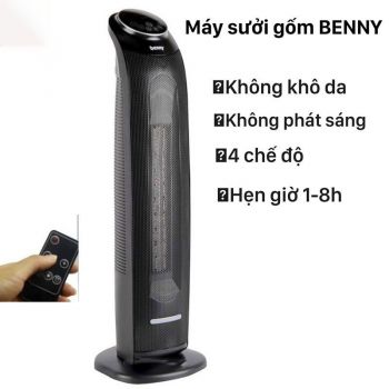 [HÀNG CHÍNH HÃNG] Quạt sưởi gốm Benny BHT-2200 (Có điều kiển)