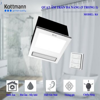 Quạt Âm Trần Đa Năng (5trong1) Kottmann K6