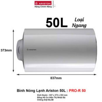 Máy nước nóng gián tiếp Ariston 50 lít PRO R 50 SH 2.5 FE