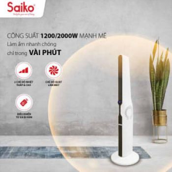 Quạt Sưởi Gốm Saiko CH-2000R 2000W có điều khiển