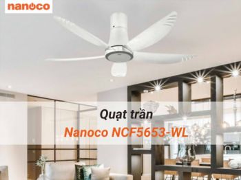 Quạt trần 5 cánh - Đèn Led Nanoco NCF5653-WL