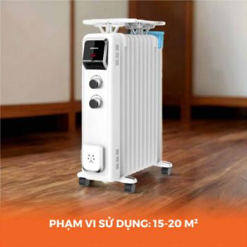 Máy sưởi dầu Nanoco 13 thanh NOH2613 núm xoay