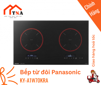 Bếp từ đôi Panasonic KY-A1W70KRA, kiểm soát nhiệt độ, tiết kiệm điện - Hàng chính hãng