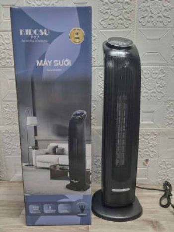Quạt sưởi gốm,máy sưởi gốm điện tử Kidosu MS99 không gây khô da,2 chế độ quạt gió-sưởi ấm,tự ngắt đi đổ,an toàn(2200W)