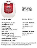 Nồi cơm Áp suất Điện tử Cuckoo CRP-G1015MD 1.8L màu đỏ (Bản xuất khẩu)
